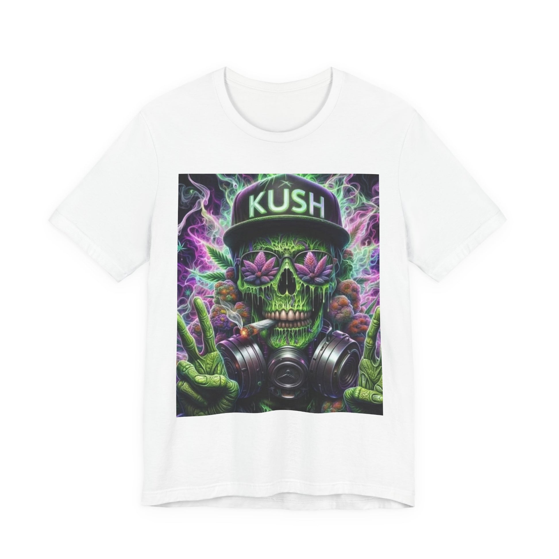 Kush Skull Graphic Tee - Perfect for Stoners, Casual Wear, Gifts, Festival Apparel, Comfortable Streetwear-Mary Jane 2025