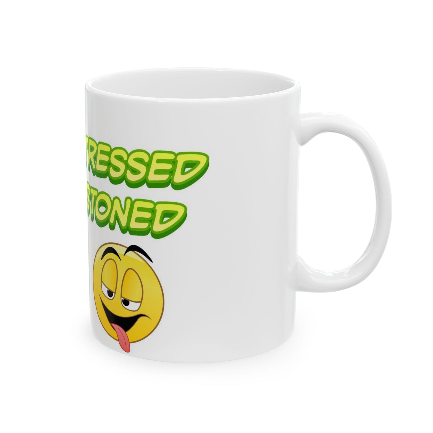 Copy of Chill Vibes Ceramic Mug - "Stay Stressed, Stay Stoned" - Fun Gifts for Coffee Lovers, Relaxation, Home Decor, Unique Birthday Present-Mary Jane 2025