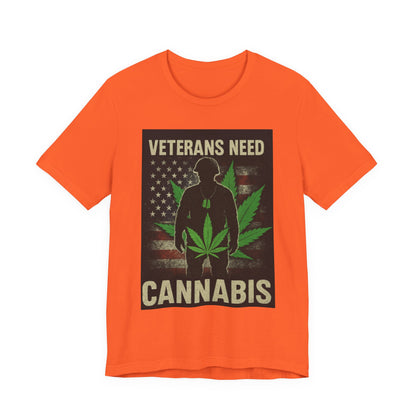 Veterans Need Cannabis Tee, Unisex T-Shirt for Veterans, Support Cannabis Awareness, Gift for Military Families, Cannabis Activism Shirt