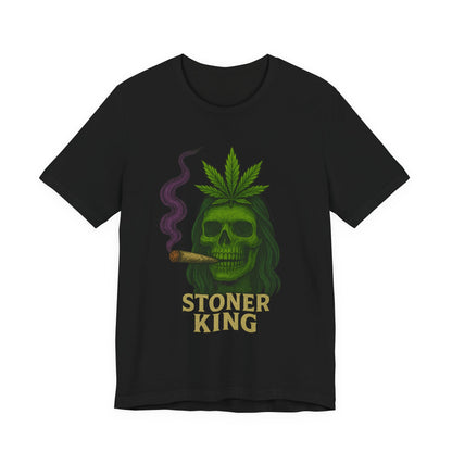Stoner King Hoodie | Cannabis Skull Leaf Crown Sweatshirt | 420 Streetwear for True Kings of the Smoke Circle - Stoner King Tee, Unisex Graphic T-Shirt, Cannabis Lover Gift, Chill Vibes Clothing, Skull Design Shirt, Perfect for Festivals