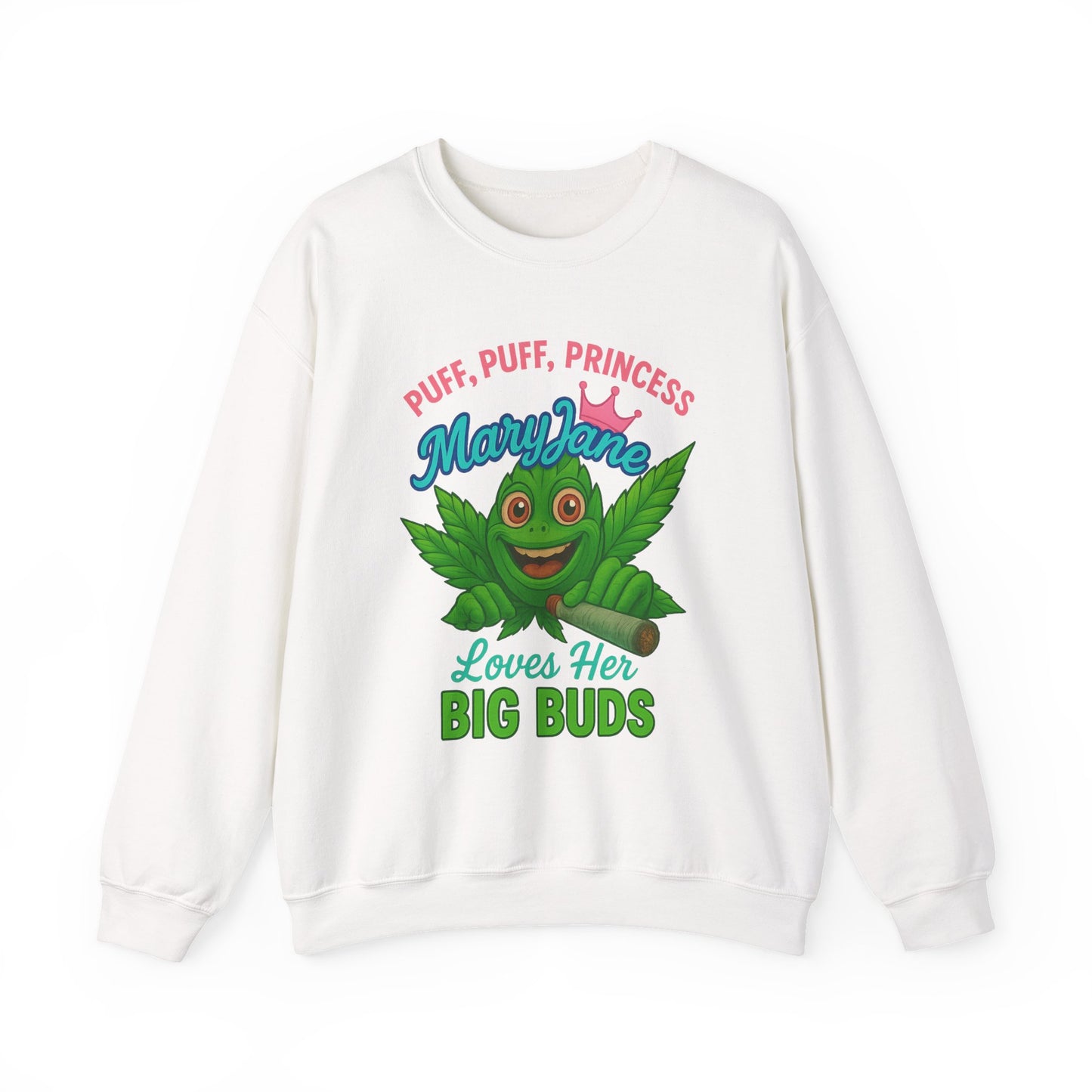 Mary Jane Puff Puff Princess Sweatshirt, Funny Cannabis Crewneck, Unisex Sweatshirt, Weed Lover Gift, 420 Apparel, Comfy Pullover