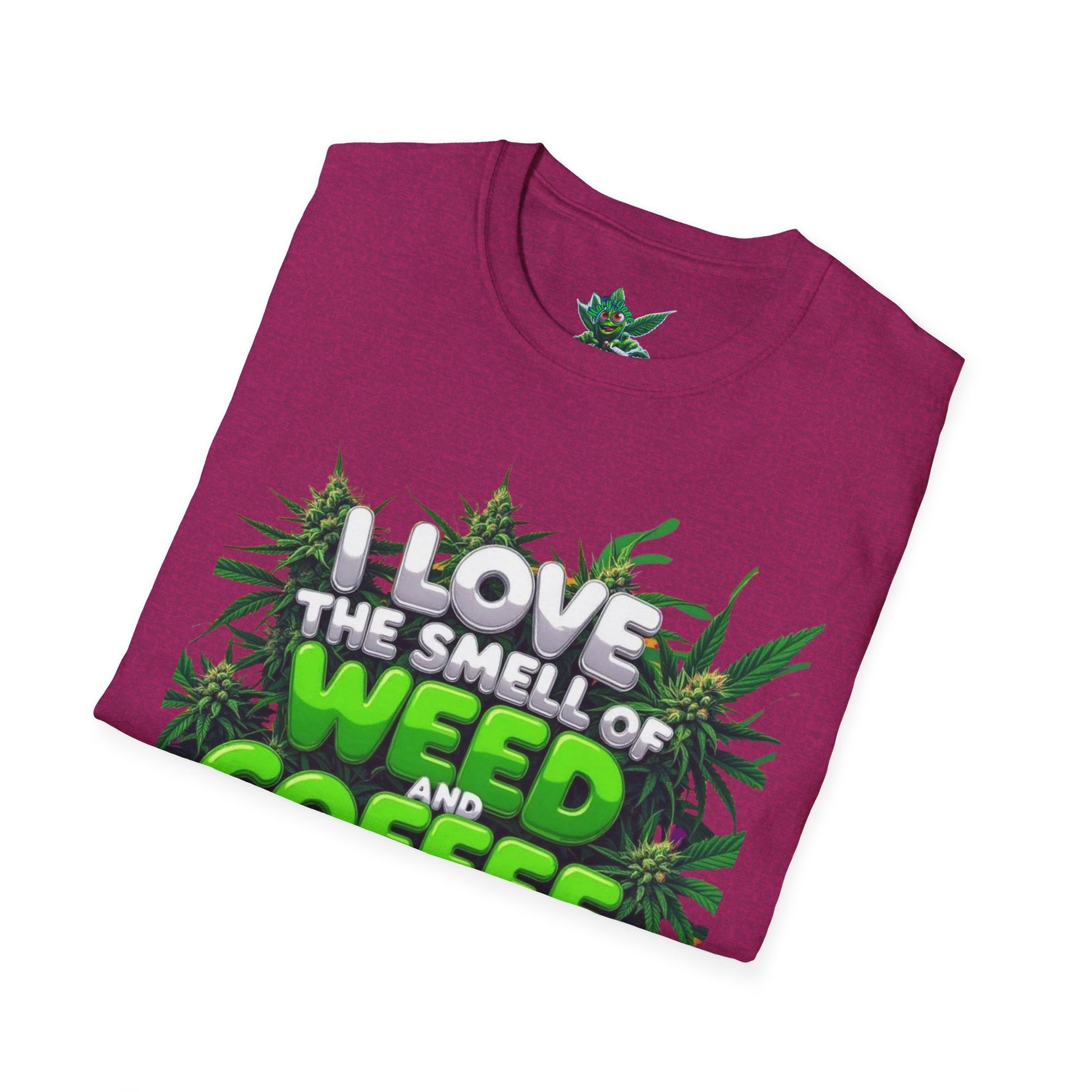 Unisex Softstyle T-Shirt, Casual Weed & Coffee Tee, Funny Gift for Coffee Lovers, 420 Celebration Apparel, Everyday Wear-Mary Jane 2025