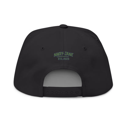 Embroidered Flat Bill Cap - Stay Blazin' Green Design, Adjustable Cap for Sports, Casual Wear, Gift Idea, Stay Blazin Stay Amazin Trucker Hat – Mary-Jane EST 2025 | Neon Green & Purple 420 Streetwear