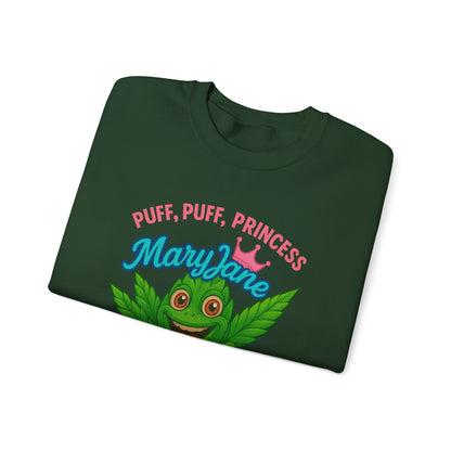 Mary Jane Puff Puff Princess Sweatshirt, Funny Cannabis Crewneck, Unisex Sweatshirt, Weed Lover Gift, 420 Apparel, Comfy Pullover