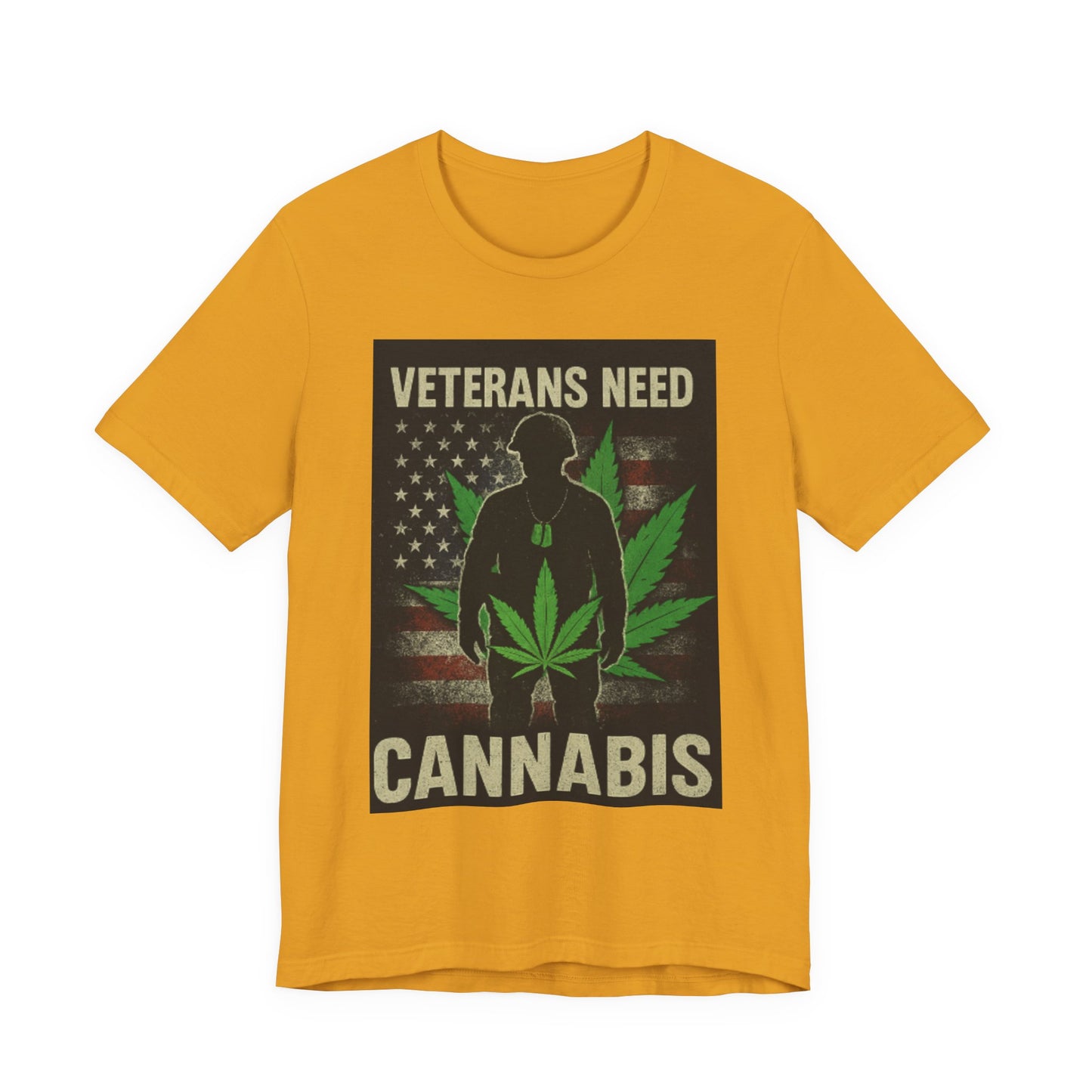 Veterans Need Cannabis Tee, Unisex T-Shirt for Veterans, Support Cannabis Awareness, Gift for Military Families, Cannabis Activism Shirt