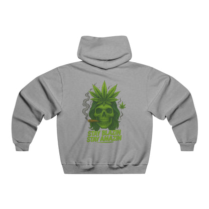 Stay Blazin Stay Amazin – Mary-Jane Skull Hat & Hoodie Collection | 420 Street Style Apparel, Stay Blazin' Hooded Sweatshirt - Casual Streetwear for Smokers, Gift for Friends, Perfect for 420 Celebrations, Cozy & Stylish