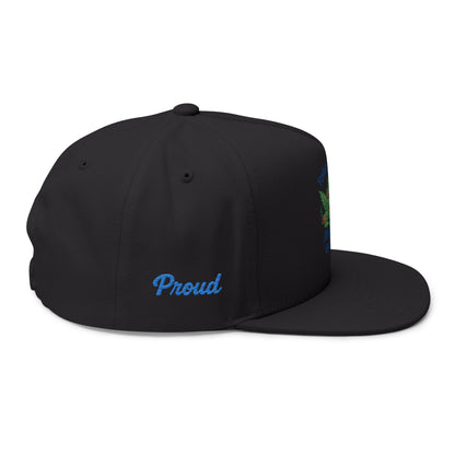 Puff Proud Cannabis Hat | Weed Lover Chill Vibes Cap - Embroidered Flat Bill Cap | Toke Squad | Perfect for Outdoor Adventures, Festivals, Gifts, and Casual Wear