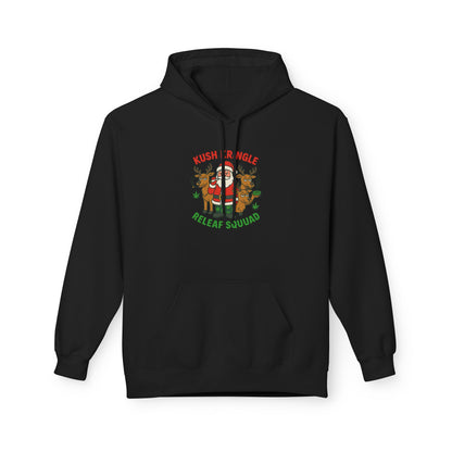 Kush Jingle Releaf Squad Hoodie — Holiday Stoner Christmas Sweatshirt
