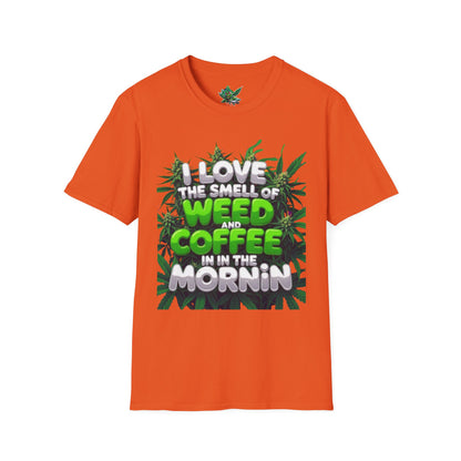 Unisex Softstyle T-Shirt, Casual Weed & Coffee Tee, Funny Gift for Coffee Lovers, 420 Celebration Apparel, Everyday Wear-Mary Jane 2025