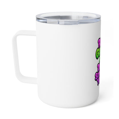 Colorful Insulated Coffee Mug - "Pop a Gummie and Drink Something Yummy"
