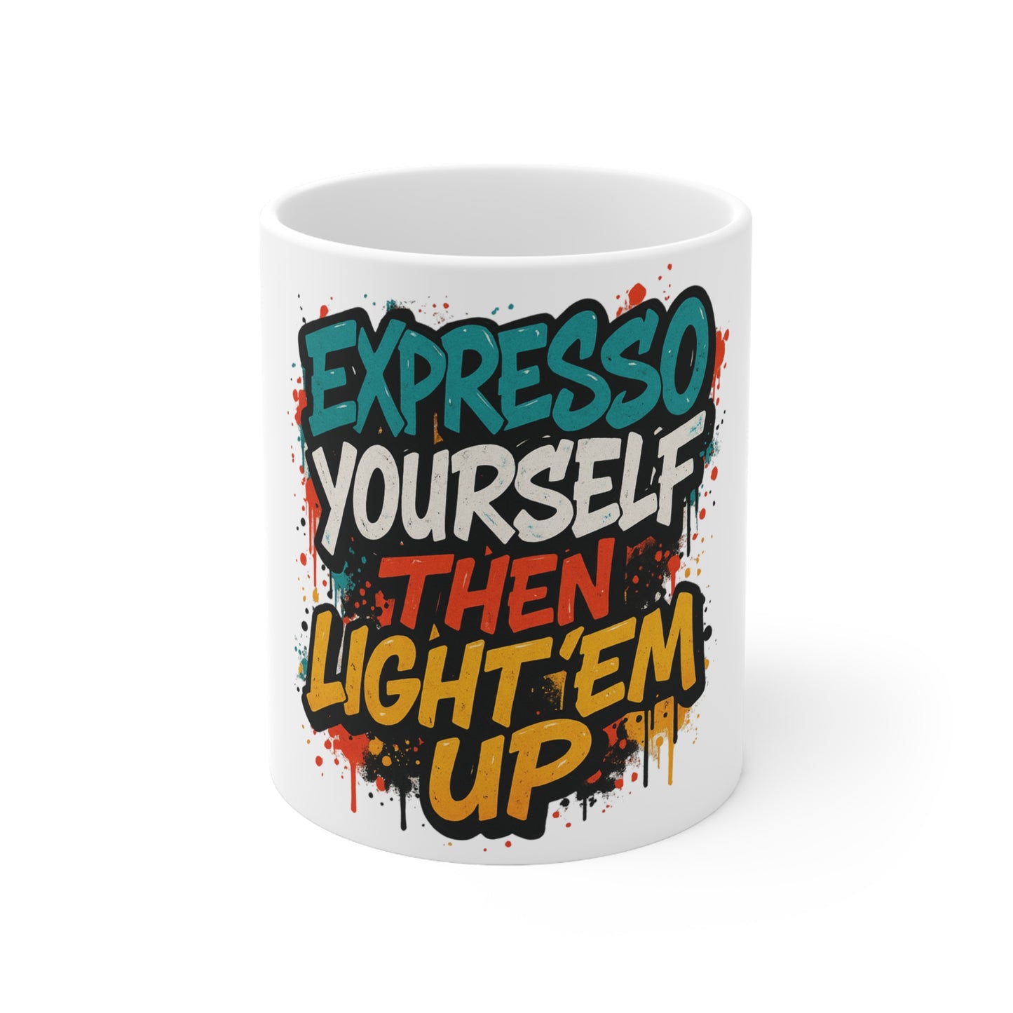 Express Yourself Coffee Mug - Fun 11oz & 15oz Ceramic Cups for Coffee Lovers