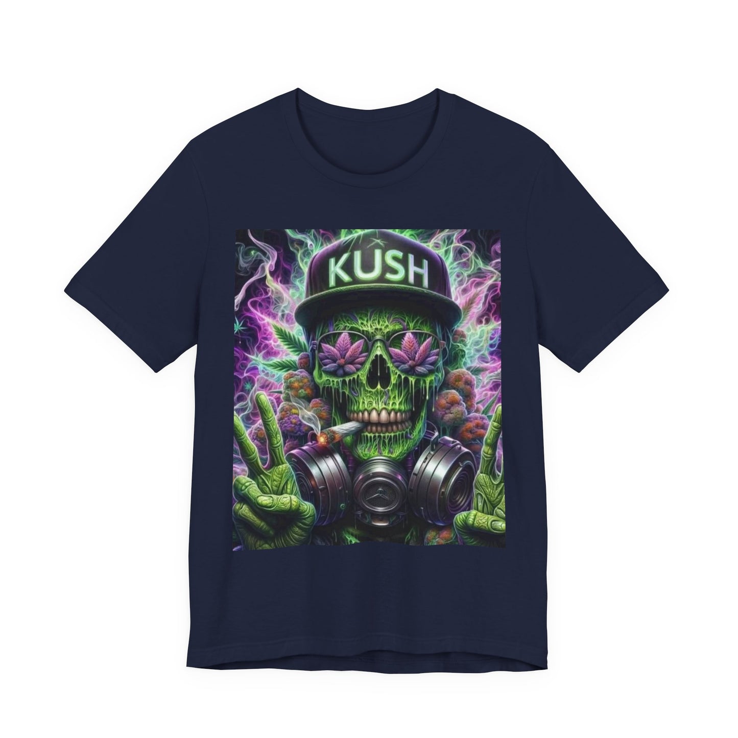 Kush Skull Graphic Tee - Perfect for Stoners, Casual Wear, Gifts, Festival Apparel, Comfortable Streetwear-Mary Jane 2025