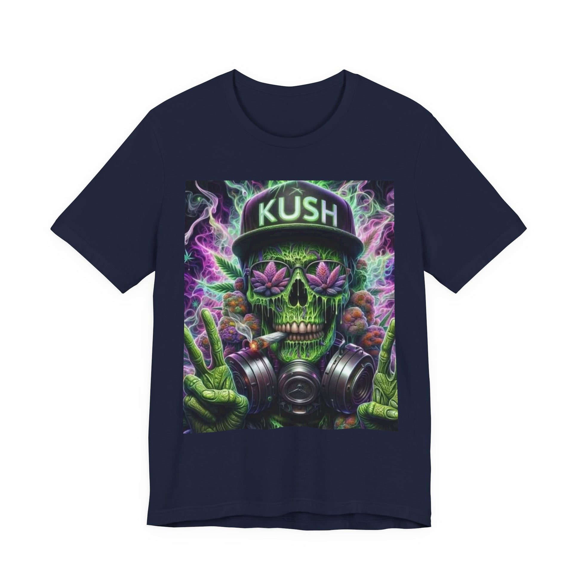 Kush Skull Graphic Tee - Perfect for Stoners, Casual Wear, Gifts, Festival Apparel, Comfortable Streetwear-Mary Jane 2025