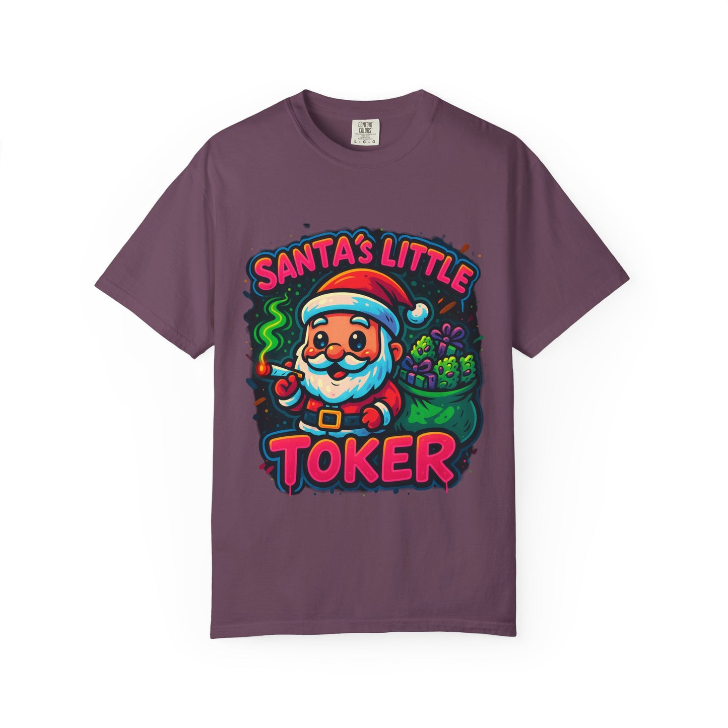 Santa’s Little Toker Christmas Shirt – Cute Chibi Weed Santa Holiday Tee