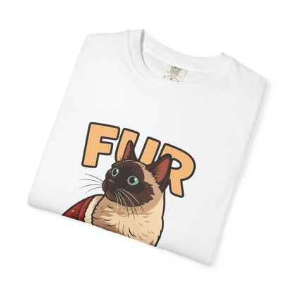 Fur Daddy T-Shirt — Cute Siamese Cat Graphic Tee for Cat Dads