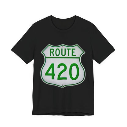 Route 420 Graphic Tee, Unisex Short Sleeve Shirt, Vintage Road Trip Shirt, Cool Casual Wear, Gift for Adventure Lovers, Fun Summer Tee