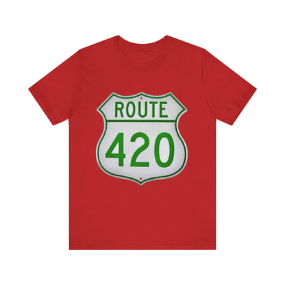 Route 420 Graphic Tee, Unisex Short Sleeve Shirt, Vintage Road Trip Shirt, Cool Casual Wear, Gift for Adventure Lovers, Fun Summer Tee