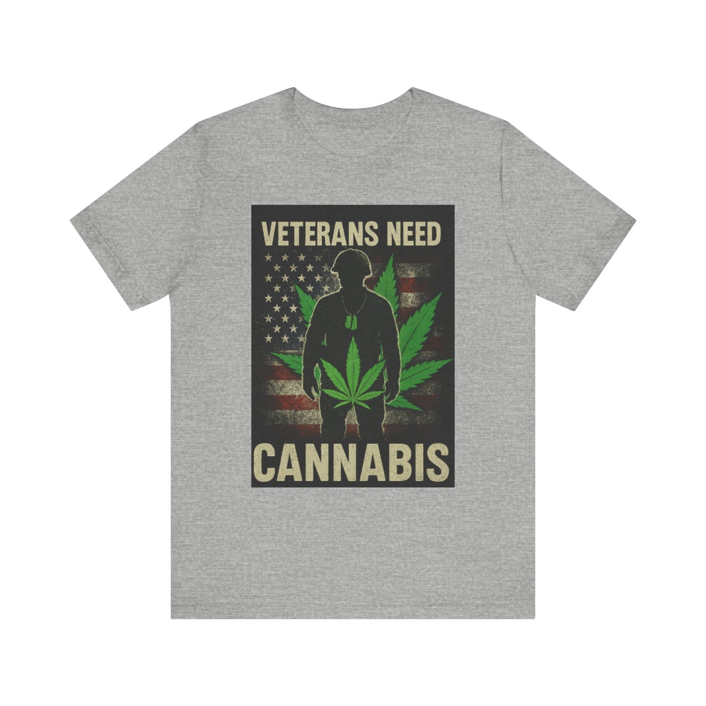 Veterans Need Cannabis Tee, Unisex T-Shirt for Veterans, Support Cannabis Awareness, Gift for Military Families, Cannabis Activism Shirt