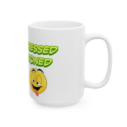 Copy of Chill Vibes Ceramic Mug - "Stay Stressed, Stay Stoned" - Fun Gifts for Coffee Lovers, Relaxation, Home Decor, Unique Birthday Present-Mary Jane 2025