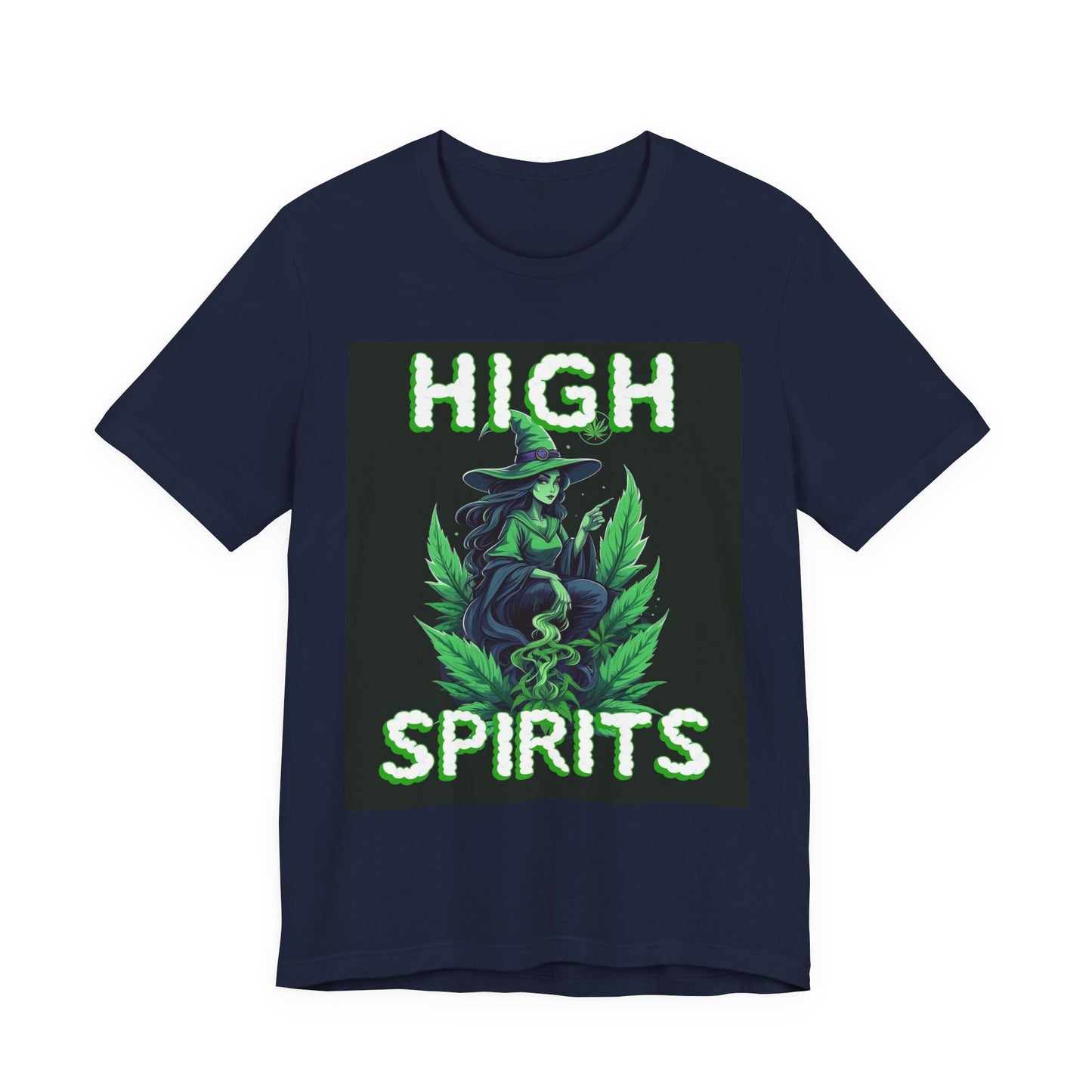High Spirits Witchy Tee - Unisex Jersey Short Sleeve T-Shirt, Halloween Gift, Witch Apparel, Eco-Friendly Tee, Alternative Fashion