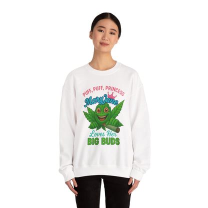 Mary Jane Puff Puff Princess Sweatshirt, Funny Cannabis Crewneck, Unisex Sweatshirt, Weed Lover Gift, 420 Apparel, Comfy Pullover