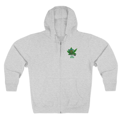 Stoner King Zip Hoodie - Trendy Unisex Hoodie for Chill Vibes, Perfect for Parties, Gifts, 420 Celebrations, Comfortable Layering