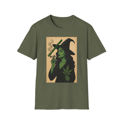 Witchy Vibes Unisex Softstyle T-Shirt, Halloween Costume Tee, Gift for Her, Boho Witch Shirt, Vintage Graphic Tee, Spooky Apparel