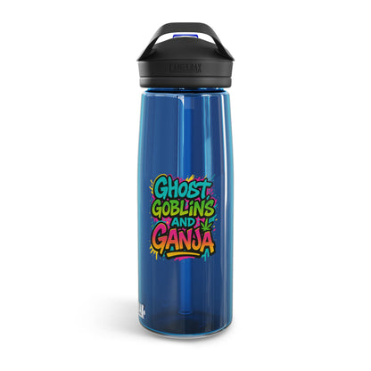 Water Bottle - 420 Friendly Hydration with Ghosts Goblins and Ganja Design