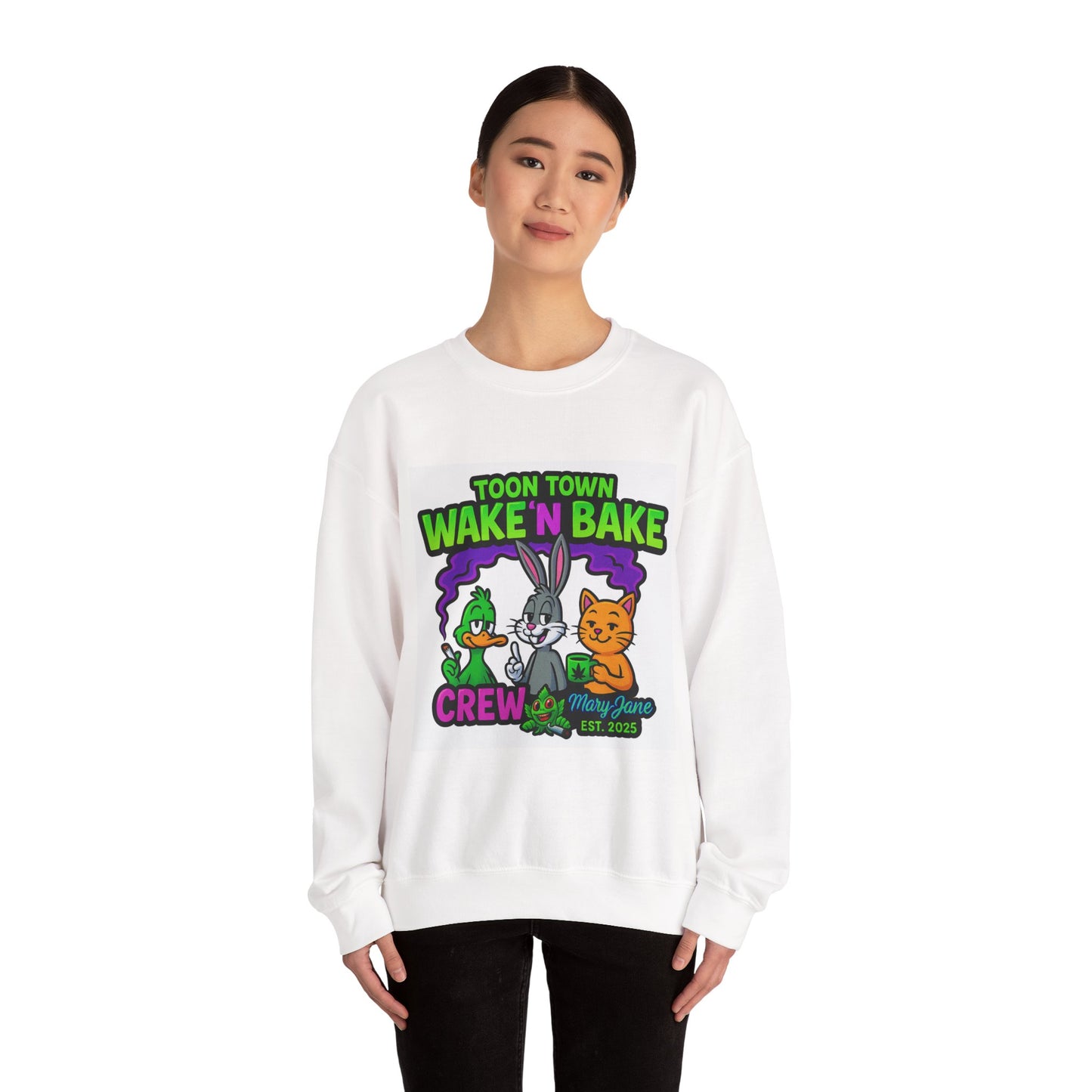 Toon Town Wake 'N Bake Crewneck Sweatshirt