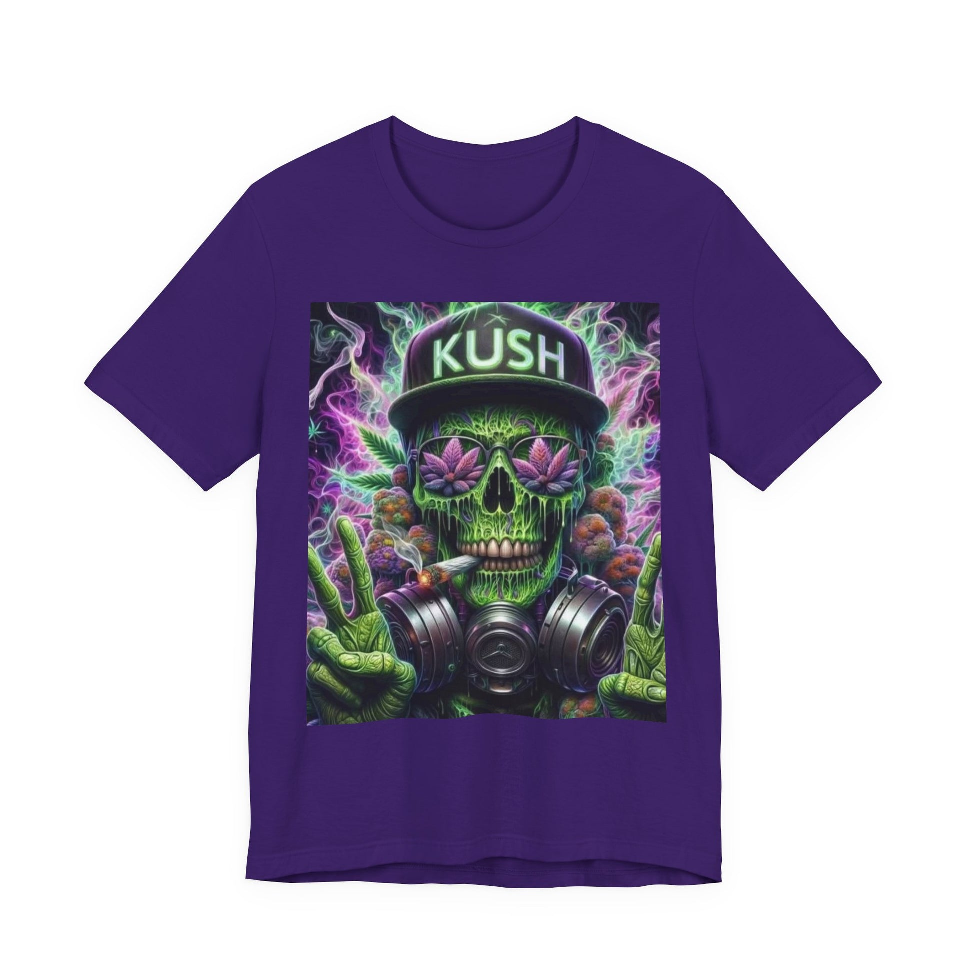 Kush Skull Graphic Tee - Perfect for Stoners, Casual Wear, Gifts, Festival Apparel, Comfortable Streetwear-Mary Jane 2025