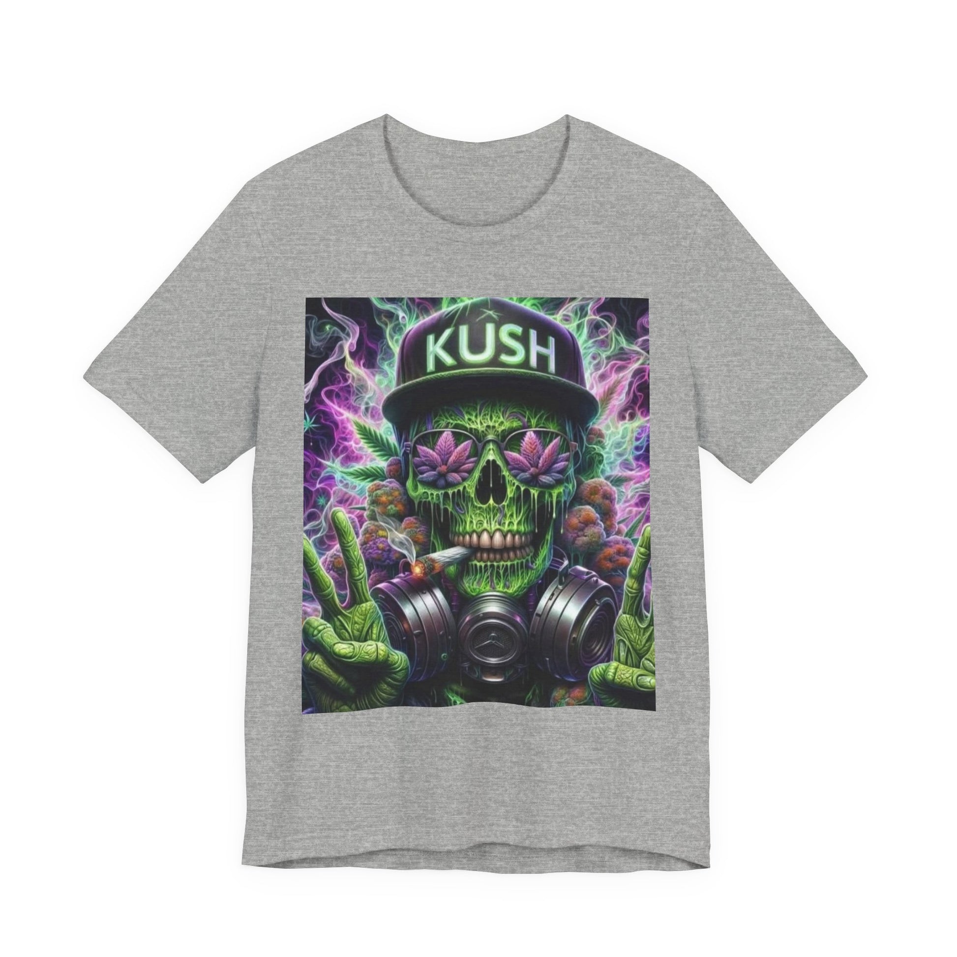 Kush Skull Graphic Tee - Perfect for Stoners, Casual Wear, Gifts, Festival Apparel, Comfortable Streetwear-Mary Jane 2025