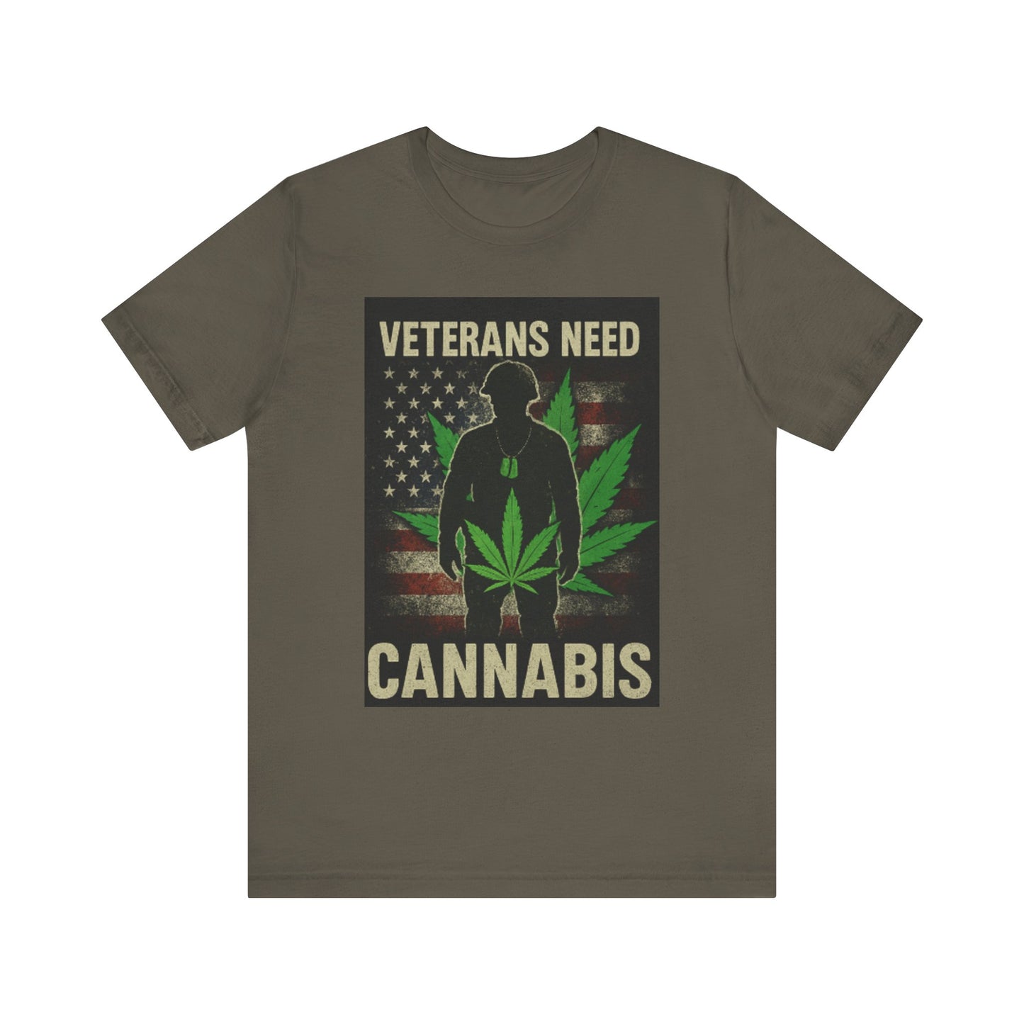 Veterans Need Cannabis Tee, Unisex T-Shirt for Veterans, Support Cannabis Awareness, Gift for Military Families, Cannabis Activism Shirt