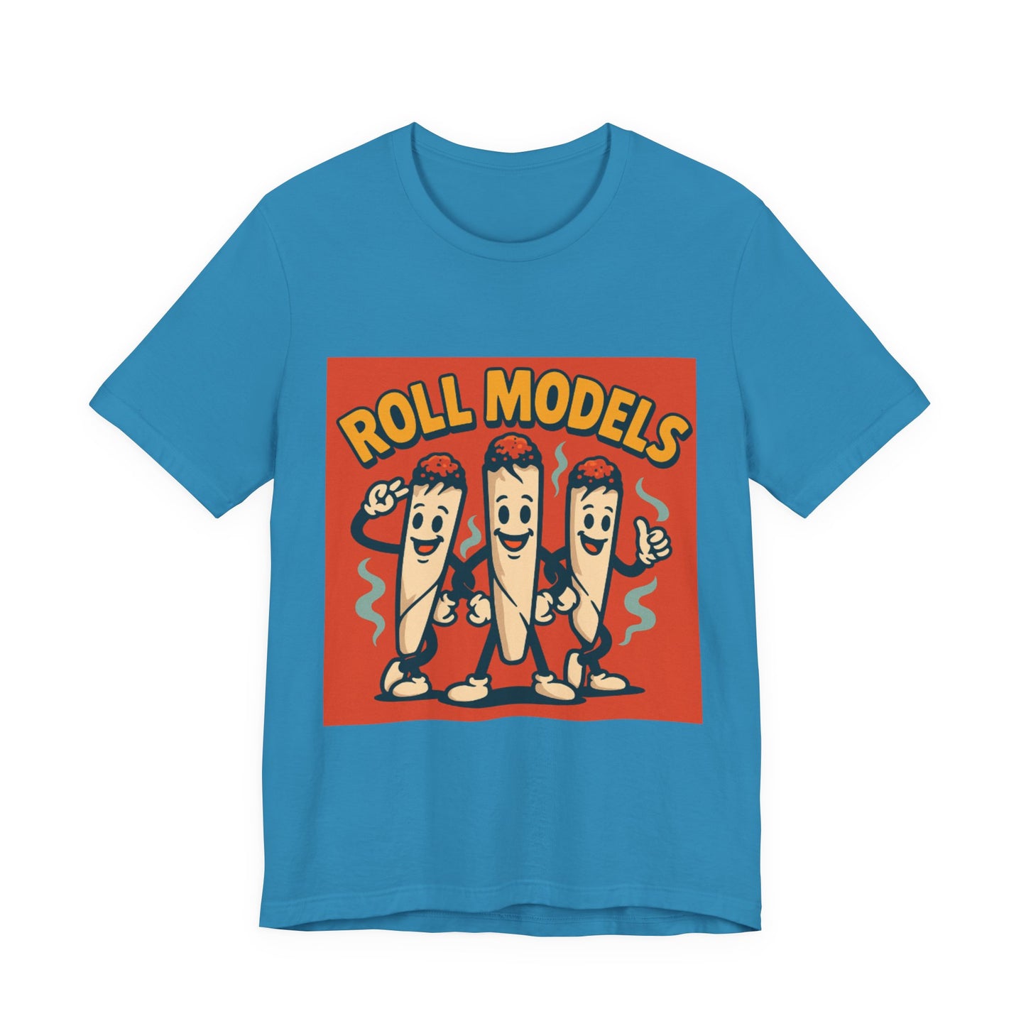 Funny Roll Models T-Shirt | Unisex Graphic Tee, Short Sleeve Casual Wear, Gift for BBQ Lovers, Vintage Foodie Shirt