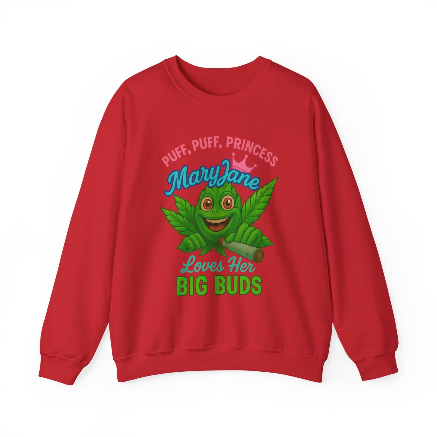 Mary Jane Puff Puff Princess Sweatshirt, Funny Cannabis Crewneck, Unisex Sweatshirt, Weed Lover Gift, 420 Apparel, Comfy Pullover