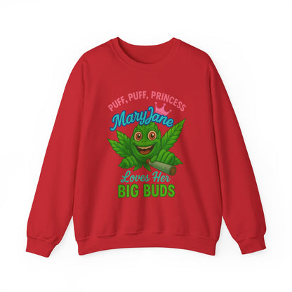 Mary Jane Puff Puff Princess Sweatshirt, Funny Cannabis Crewneck, Unisex Sweatshirt, Weed Lover Gift, 420 Apparel, Comfy Pullover