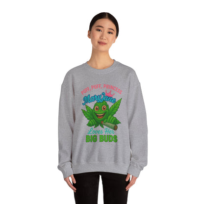 Mary Jane Puff Puff Princess Sweatshirt, Funny Cannabis Crewneck, Unisex Sweatshirt, Weed Lover Gift, 420 Apparel, Comfy Pullover