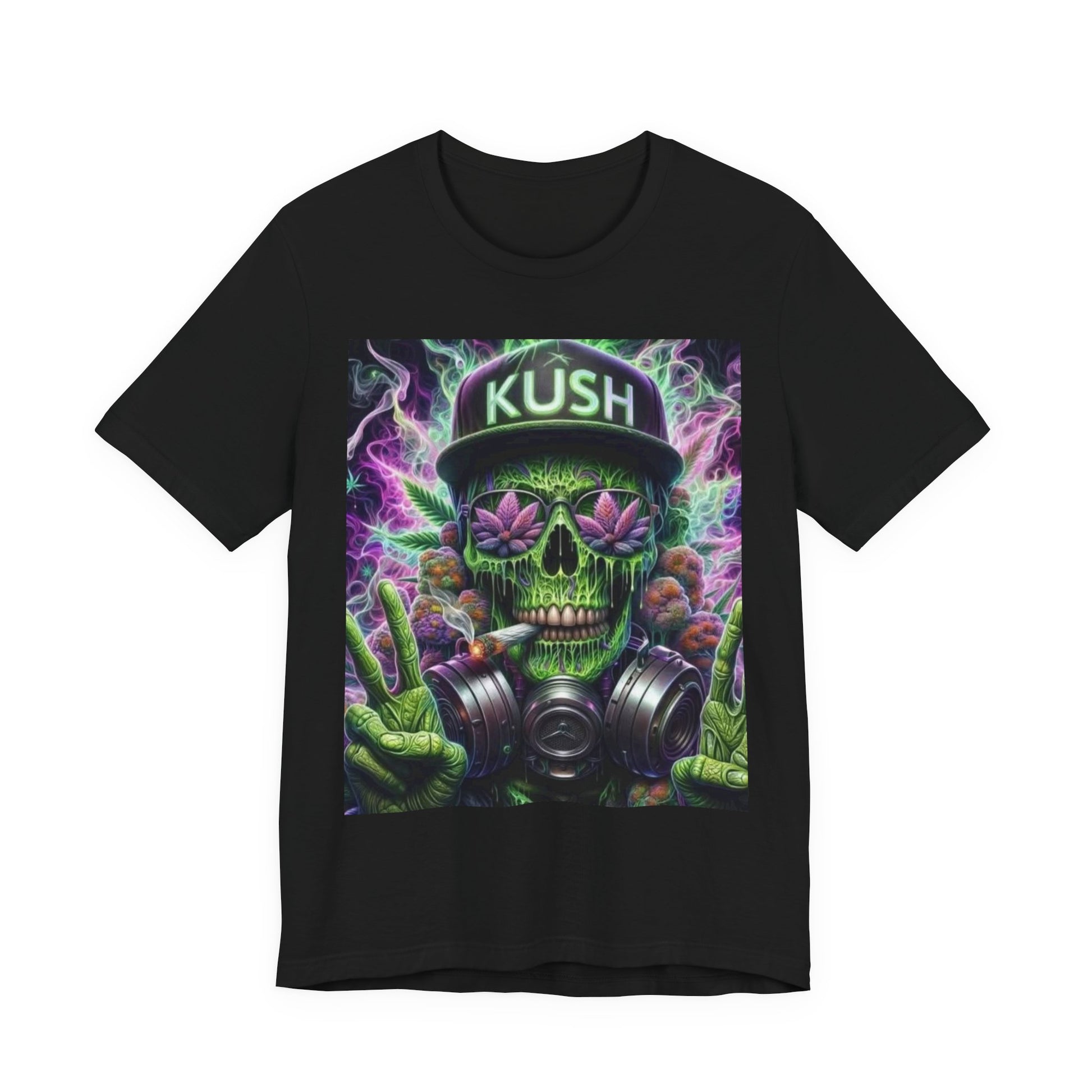 Kush Skull Graphic Tee - Perfect for Stoners, Casual Wear, Gifts, Festival Apparel, Comfortable Streetwear-Mary Jane 2025