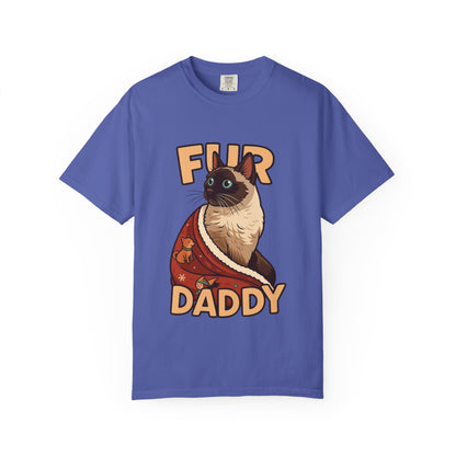 Fur Daddy T-Shirt — Cute Siamese Cat Graphic Tee for Cat Dads