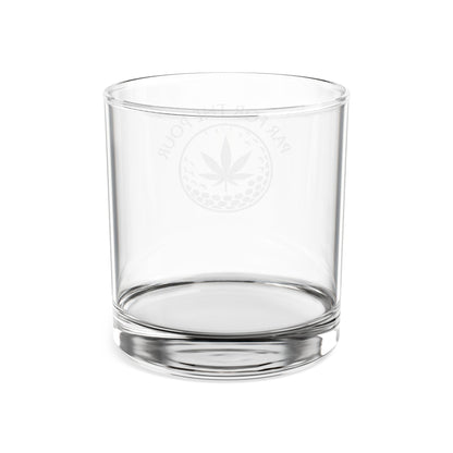 Par for the Pour Whiskey Glass – Golf & Ganja Lovers Gift | Cannabis Leaf Golf Ball Design - Engraved Whiskey Glass - 10.5oz with Golf & Leaf Design