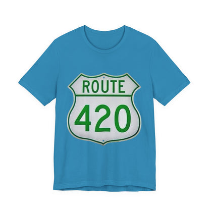 Route 420 Graphic Tee, Unisex Short Sleeve Shirt, Vintage Road Trip Shirt, Cool Casual Wear, Gift for Adventure Lovers, Fun Summer Tee