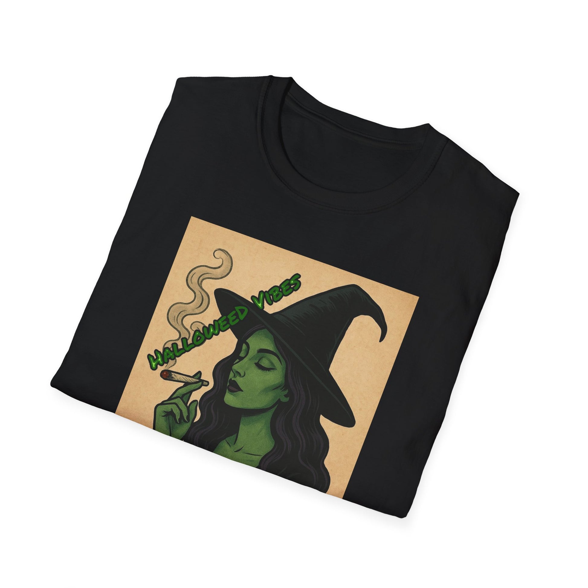 Witchy Vibes 420 Friendly Unisex Softstyle T-Shirt, Halloween Costume Tee, Gift for Her, Boho Witch Shirt, Vintage Graphic Tee, Spooky Apparel-Mary Jane 2025