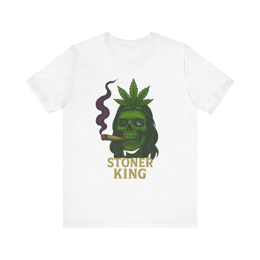Stoner King Hoodie | Cannabis Skull Leaf Crown Sweatshirt | 420 Streetwear for True Kings of the Smoke Circle - Stoner King Tee, Unisex Graphic T-Shirt, Cannabis Lover Gift, Chill Vibes Clothing, Skull Design Shirt, Perfect for Festivals