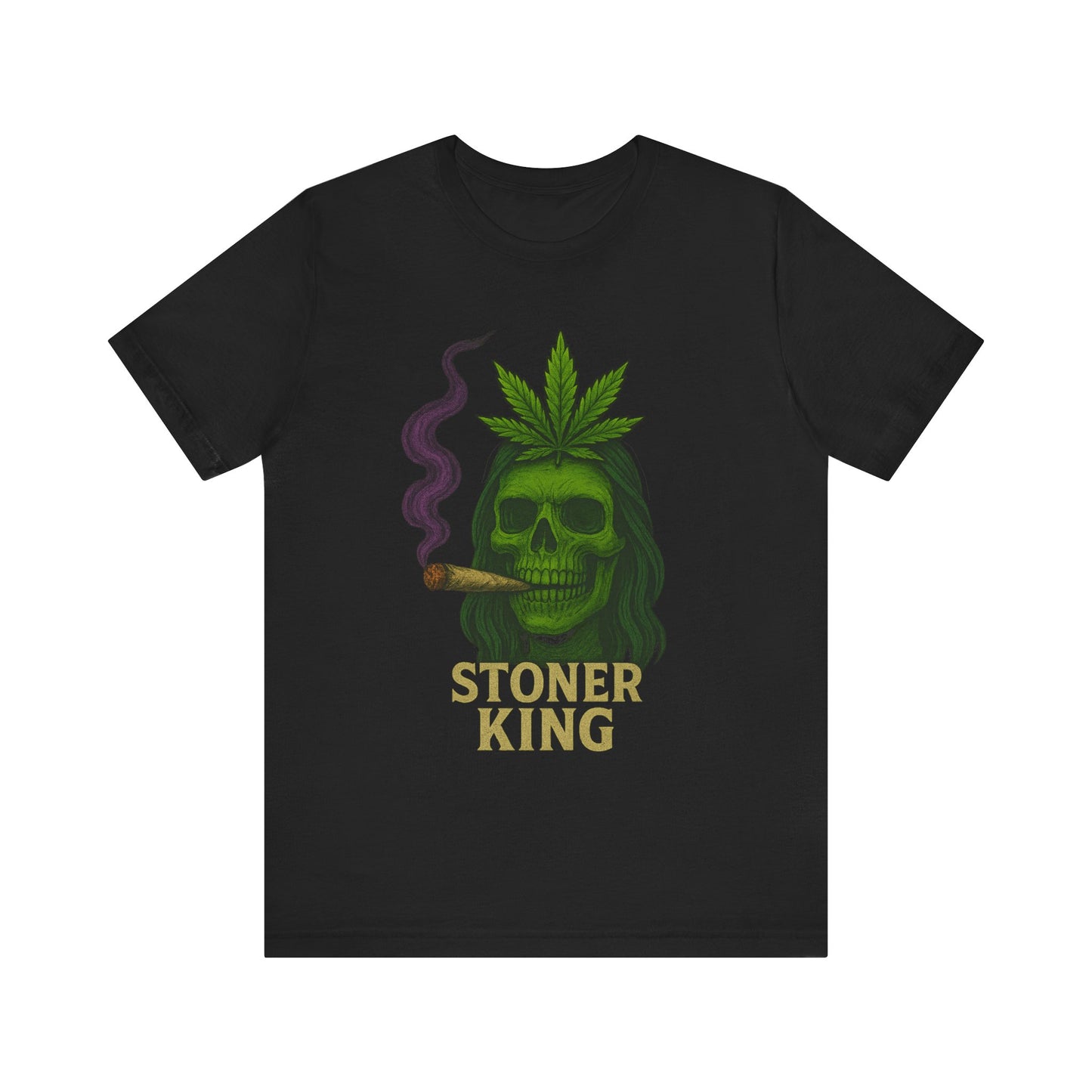 Stoner King Hoodie | Cannabis Skull Leaf Crown Sweatshirt | 420 Streetwear for True Kings of the Smoke Circle - Stoner King Tee, Unisex Graphic T-Shirt, Cannabis Lover Gift, Chill Vibes Clothing, Skull Design Shirt, Perfect for Festivals