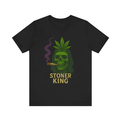Stoner King Hoodie | Cannabis Skull Leaf Crown Sweatshirt | 420 Streetwear for True Kings of the Smoke Circle - Stoner King Tee, Unisex Graphic T-Shirt, Cannabis Lover Gift, Chill Vibes Clothing, Skull Design Shirt, Perfect for Festivals