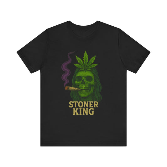 Stoner King Hoodie | Cannabis Skull Leaf Crown Sweatshirt | 420 Streetwear for True Kings of the Smoke Circle - Stoner King Tee, Unisex Graphic T-Shirt, Cannabis Lover Gift, Chill Vibes Clothing, Skull Design Shirt, Perfect for Festivals