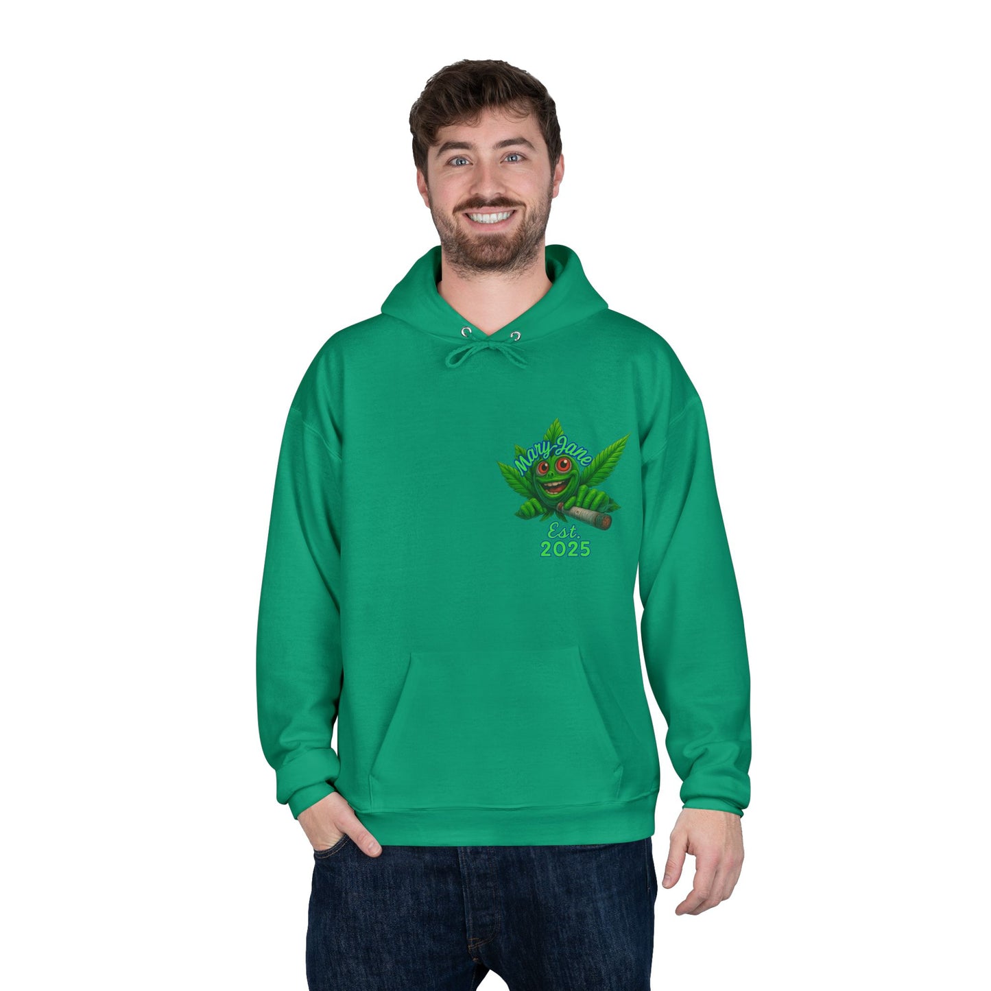 Ghostly Vibes Eco-Friendly Hoodie, Halloween Sweatshirt, Unisex Pullover, Festival Fashion, EcoSmart Apparel, Ghost Goblins Ganja