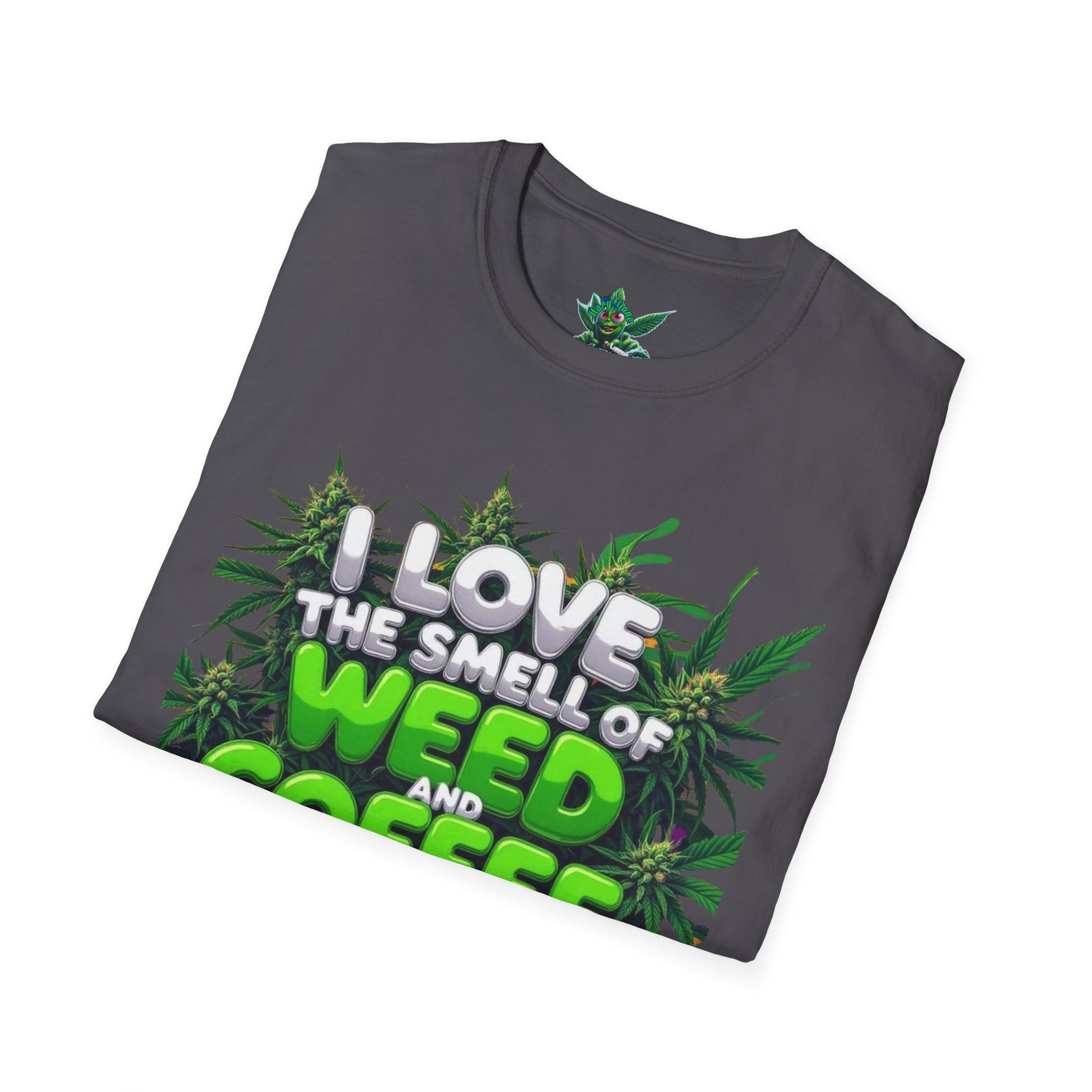 Unisex Softstyle T-Shirt, Casual Weed & Coffee Tee, Funny Gift for Coffee Lovers, 420 Celebration Apparel, Everyday Wear-Mary Jane 2025