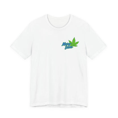 Marijuana Leaf Script Tee — 'Maui Grown' Casual Cannabis T-Shirt