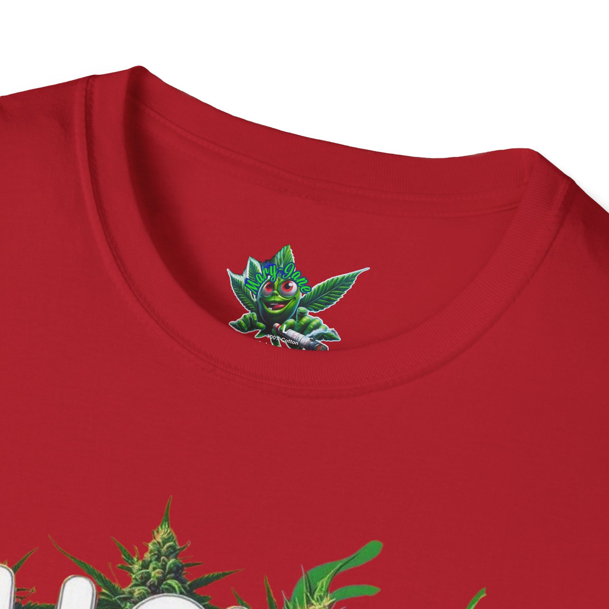 Unisex Softstyle T-Shirt, Casual Weed & Coffee Tee, Funny Gift for Coffee Lovers, 420 Celebration Apparel, Everyday Wear-Mary Jane 2025