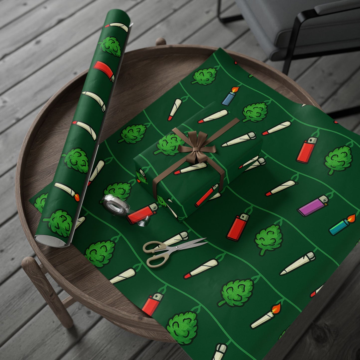 Christmas Lighter & Tree Wrapping Paper – Festive Holiday Gift Wrap